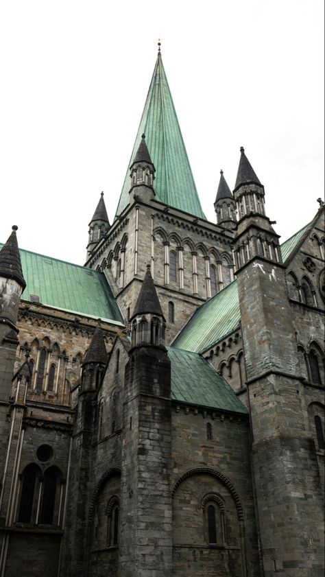 Close-up of the stone walls of Trondheim’s Nidaros Cathedral in Norway, historic church Cher Wallpapers, Trondheim Norway, Gray Concrete, Gothic Buildings, Gothic Cathedral, Skyscraper Architecture, Architecture Images, Concrete Building, European Architecture