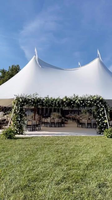 Sugarplum Tents on Instagram: "Waterfront weddings don’t have to have a coastal vibe! @kaririderevents we are in love with the chic modern design in this sailcloth tent 🖤🖤Photography: @kateheadley | Planning & Design: @kaririderevents | Florals & Decor: @amaryllisinc | Catering: @susangagecaterers | Tent: @sugarplumtents | Rentals: @whitegloverentals @perfectsettingsllc @luxeeventrentals | Linens: @stradleydavidson @nuagedesignsinc @bbjlatavola | Paper Goods: @madebyvictorialaine | Band: @thee Sailcloth Tent Wedding Decor, Sailcloth Tent Wedding, Outdoor Wedding Tent, Tent Photography, Outdoor Tent Wedding, Hamptons Wedding, Ball Ideas, Waterfront Wedding, Wedding Tent