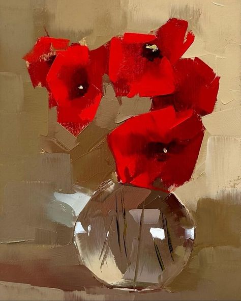 Abstract Poppy Painting, Poppy Flower Painting, Abstract Poppies, Abstract Flower Art, Poppy Painting, Daily Painting, Nature Art Painting, Art Appreciation, Flower Art Painting