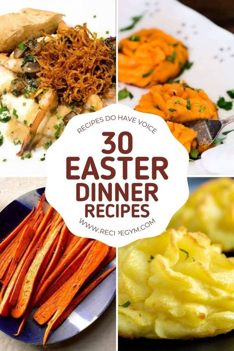 30 Amazing Easter Dinner Recipes | Your Daily Recipes Easy Easter Dinner, Roasted Potatoes And Carrots, Easter Dishes, Easter Dinner Recipes, Easy One Pot Meals, Easter Baking, Easter Dinner, Holiday Dinner, Dinner Dishes