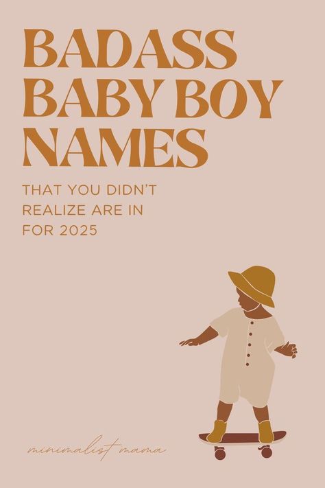 Searching for unique baby names and meanings to add to your baby names list? These are the BEST baby boy names in 2025 that are totally edgy, badass, tough - but still super wearable and cool. Kai Name Aesthetic, W Baby Names, Nordic Boy Names, D Boy Names, Western Boy Names, Boy Names Aesthetic, S Boy Names, Boy Names Uncommon, Edgy Boy Names