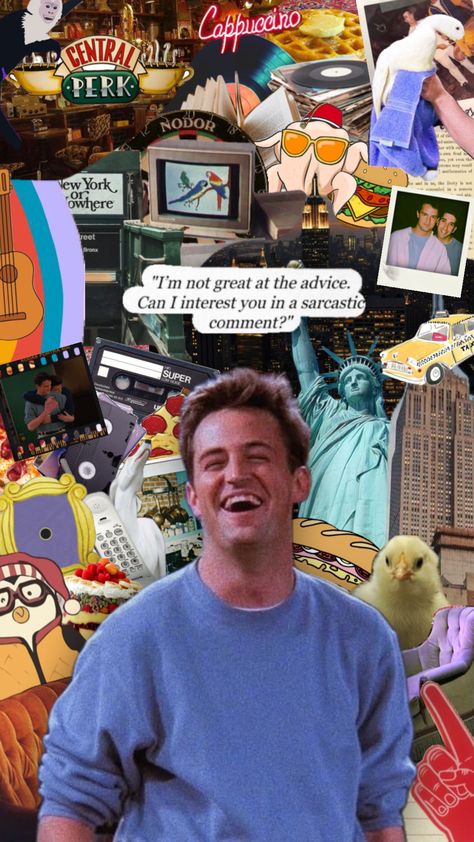 #chandlerbing #chandler #friends #friendstvshow #friendsthetvshow #chandlerbingaesthetic #matthewperry #aesthetic #fyp #tv #tvshow Chandler Wallpaper, Friends Chandler, Chandler Friends, 90s Memories, New York Central, Central Perk, Chandler Bing, Matthew Perry, Kodak Portra