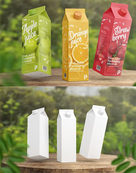 Free Packaging Mockup, Juice Packaging, Branding Tools, Berry Juice, Packaging Labels Design, Graphic Design Projects, Packaging Mockup, Mockup Templates, How To Attract Customers