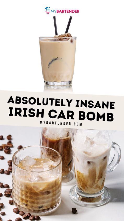 The Irish Car Bomb is what you get when you combine the greatest liquids ever created in Ireland: Guinness, Irish cream, and Jameson whiskey. Whether it’s St. Patty’s Day or just a Wednesday, this drink is literally the bomb. Irish Car Bomb Drink, Irish Cream Drinks, Ireland Guinness, Irish Car Bomb, Bartending Tips, Irish Car, Irish Drinks, Cocktail Recipes Whiskey, Baileys Recipes