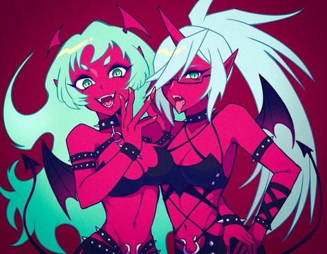 Illustration Tumblr, Panty And Stocking Anime, Panty And Stocking, Demon Girl, Demon Art, Rwby, Pretty Art, Character Concept, Anime Character Design