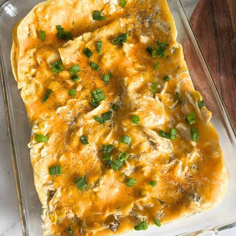 Trisha Yearwood's Chicken Tortilla Casserole - Recipe Diaries Creamy Green Chili Chicken Tortilla Casserole, Easy Chicken Tortilla Casserole, Trisha Yearwood Chicken Enchiladas, Casserole Using Corn Tortillas, Cheesy Chicken Tortilla Casserole, Tortilla And Chicken Recipes, Chicken Tortilla Casserole Layered, Chicken Flour Tortilla Casserole, Tortilla Casserole Recipes Chicken