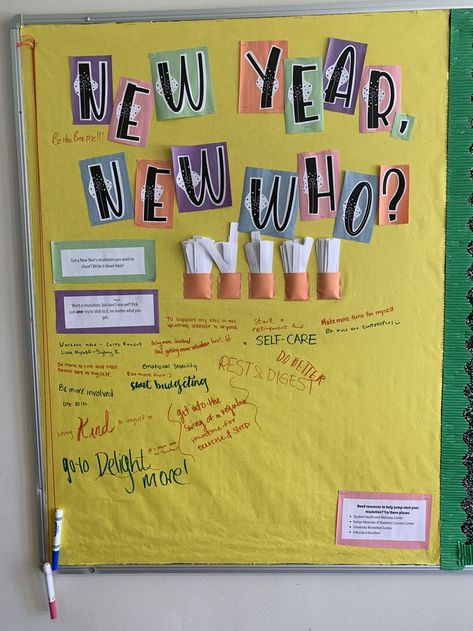 Creative Ra Bulletin Boards, Residence Assistant Ideas, New Year Ra Bulletin Board, Resident Assistant Programs, Residence Life Bulletin Boards, Staff Engagement, College Bulletin Boards, School Counselor Resources, Ra Themes