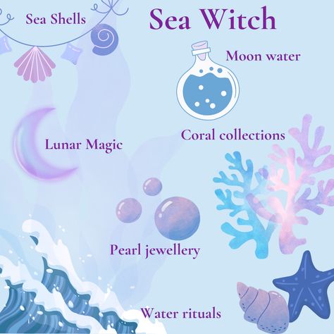 Sea Witch Aesthetic Dark, Ocean Witch Aesthetic, Sea Witch Outfit, Sea Witch Aesthetic Outfit, Siren Bedroom, Siren Magic, Seashells Witchcraft, Sea Witch Art, Sea Witch Aesthetic