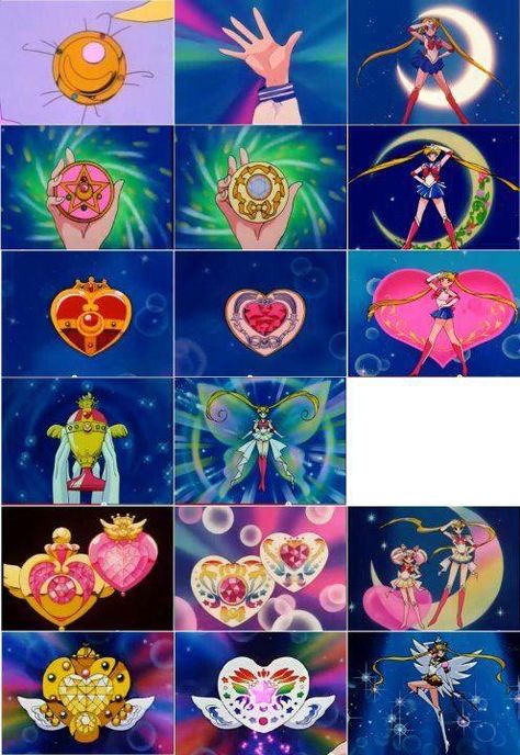 Sailor Moon transformations Moon Prism Power, Sailor Moon Transformation, Sailor Moon Wedding, Magical Girl Aesthetic, Sailor Moon Tattoo, Neo Queen Serenity, Sailor Moon Luna, Arte Sailor Moon, Sailor Moon Usagi