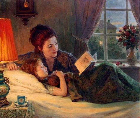 Bedtime stories Parent Child Quotes, Reading Art, Woman Reading, Photo Vintage, Girl Reading, Kids Reading, Quotes For Kids, Mothers Love, Mother And Child