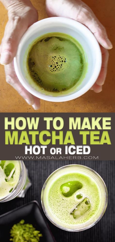 Matcha Green Tea Powder Recipes, Matcha Iced Tea, Healthy Teas Recipes, Matcha Tea Recipes, Matcha Drink Recipes, Matcha Tea Benefits, Best Matcha Tea, Drinking Green Tea, Make Matcha