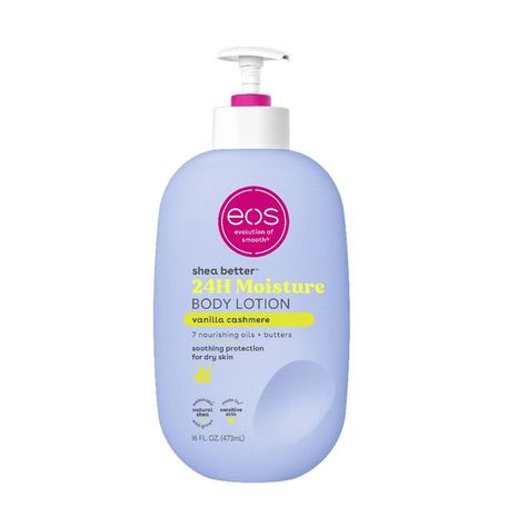 eos Shea Better Body Lotion- Vanilla Cashmere, 24-Hour Moisture Skin Care, Lightweight & Non-Greasy, Made with Natural Shea, Vegan, 16 fl oz Eos Body Lotion Vanilla, Eos Lotion Vanilla Cashmere, Vanilla Eos Lotion, Eos Cashmere Vanilla, Eos Vanilla Lotion, Eos Lotion Vanilla, Hygiene Products Vanilla, Eos Cashmere, Eos Vanilla Cashmere Lotion