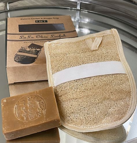 Our Loofah is all-natural plant based fibers with multi-layers of perfect thickness to be used for removing any dead surface cells on your skin and promoting blood flow through your body for long lasting use. Used all over the body for head-to-toe rejuvenation of dry, overworked skin. Aleppo Soap is prepared in handcrafted batches as the ancient artisanal tradition. Cooked in cauldron sand air dried for 9 MONTHS. Its made with 61% Olive Oil and 25% Laurel fruit Oil. #exfoliate #skinh... Aleppo Soap, Natural Plant, Blood Flow, Care Products, Olive Oil, Plant Based, Your Skin, Long Lasting, Soap