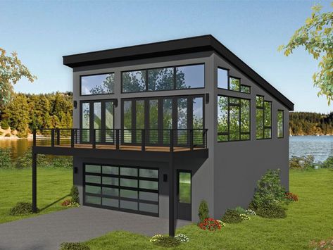 Carriage House Plan, 062G-0184 Modern Garage Apartment Plans, 2 Bedroom Garage Apartment, Garage With Room Above, Garage Plans With Loft, Garage Apartment Plan, Plan Garage, Apartment Plan, Carriage House Plans, Garage Apartment Plans