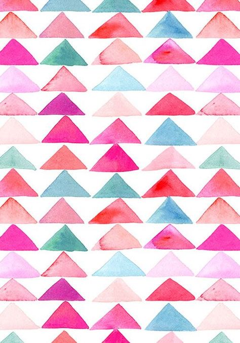 I like this example because it is a Watercolor pattern of triangles which is very light Colored Water, Backgrounds Wallpapers, Pattern Play, Pretty Patterns, Watercolor Pattern, Cellphone Wallpaper, Pattern Illustration, Mulan, Textile Patterns