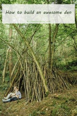 How to build an awesome den in the woods How To Build A Fort Outside, Building With Sticks, Stick Fort, Den Building, Outdoor Forts, Fort Ideas, Kids Camping Gear, Kids Forts, Tree Fort