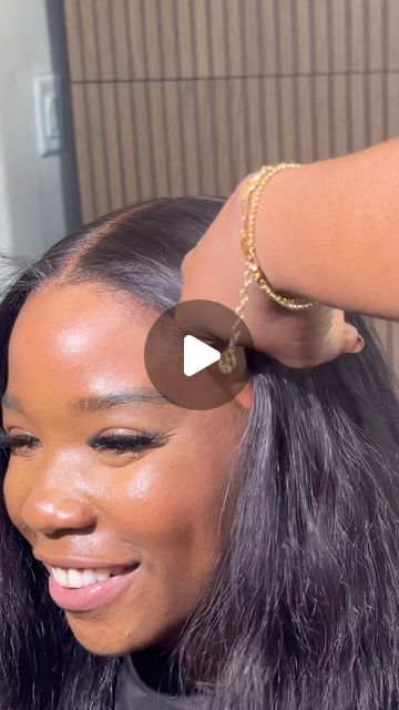 Behind Hairline Closure, Behind The Hairline Closure, Minimal Leave Out Sew In, Closure Behind Hairline, Wig Behind Hairline, 4x4 Closure Sew In, Sew In Leave Out Middle Part, Sew Ins With Leave Out Hair, Lace Closure Sew In