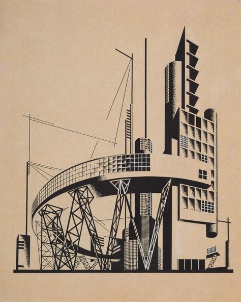 Russian Avant-Garde : Photo Russian Constructivism, Architecture Sketchbook, House Sketch, Walter Gropius, Brutalist Architecture, Architectural Drawing, Brutalism, Architecture Sketch, Metropolis