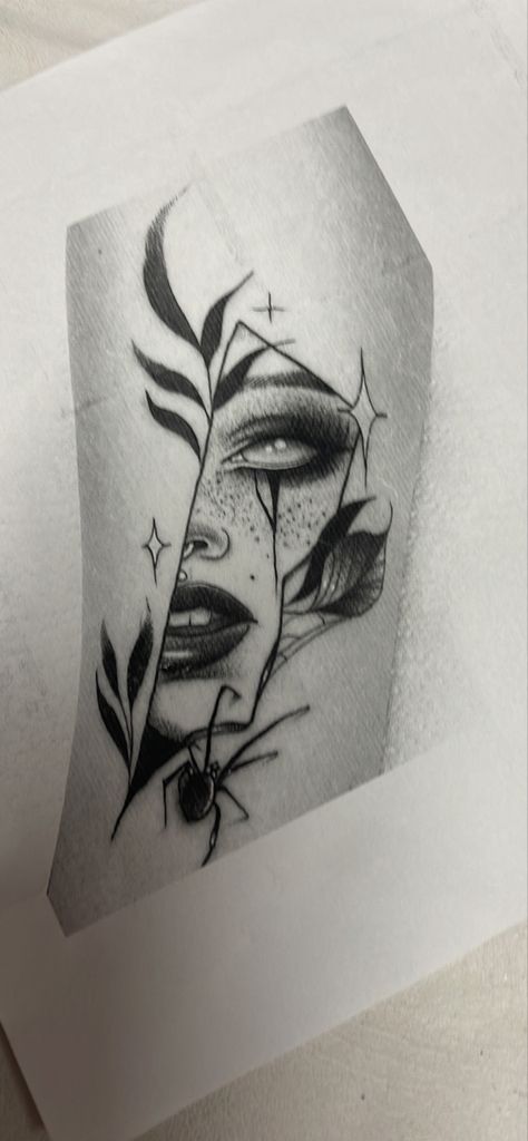 Split Personality Tattoo, Split Face Tattoo, Mama Tattoo, Girl Face Tattoo, Tattoo Reference, Face Tattoos, Face Tattoo, Two Faces, Tattoo Inspo