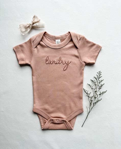 Personalized Name Embroidered Baby Bodysuit, Coming Home Outfit, Hand Stitched Newborn Clothes with Name, Baby Handmade Gift Embroider Baby Clothes, Embroidered Baby Onesie, Hand Embroidered Baby Clothes, Embroidered Onesie Girl, Baby Onesie Embroidery, Baby Embroidery Patterns, Onesie Embroidery, Embroidered Baby Clothes