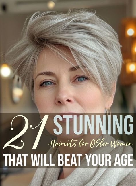 If you’ve been thinking of switching to hairstyles for older women, there are many short haircuts that will give you a perfect fit and make you look younger than your age, layered bob, bangs, like bob haircut, pixie cuts. Short Hair That Makes You Look Younger, Back View Of Short Hair, Haircuts That Make You Look Younger, Older Hair, Younger Hair, Wedding Hairstyles For Women, Bob Bangs, Haircut Pixie, Victorian Hairstyles