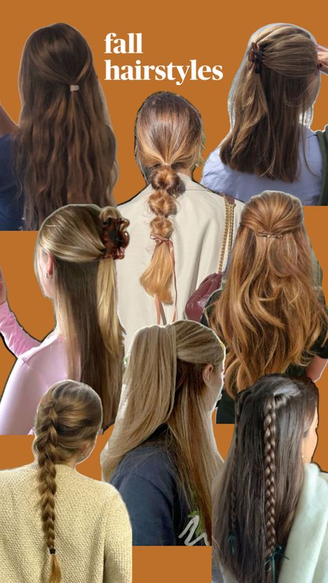 hair inspo, hair styles for fall Hairstyles For Sweaters Outfit, Reporter Hairstyles, Hairstyle For Thanksgiving, Aesthetic Fall Hairstyles, Wonderland Hairstyles, Autumn Hair Styles, Thanksgiving Hair Ideas, Autumn Braids, Fall Hairstyles For Long Hair