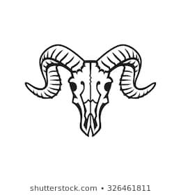 Animal Skull Drawing, Ram Tattoo, Sheep Skull, Skull Icon, Simple Skull, Petit Tattoo, Ram Skull, Flash Tattoo Designs, Doodle Tattoo