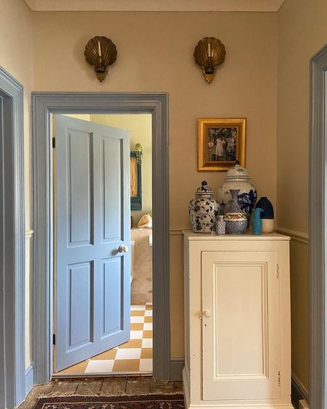 Lulworth Blue, Baby Room Inspiration, Farrow And Ball, North Beach, Wall Colors, Dark Wood, Room Inspiration, The Weekend, Hallway