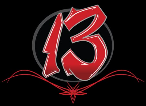 13 Graffiti Number, 13 Logo Design Number, Lucky 13 Art, Demonic Signs, Number 13 Tattoos, 13 Number, Motorcycle Art Painting, Lucky Number 13, Cross Coloring Page