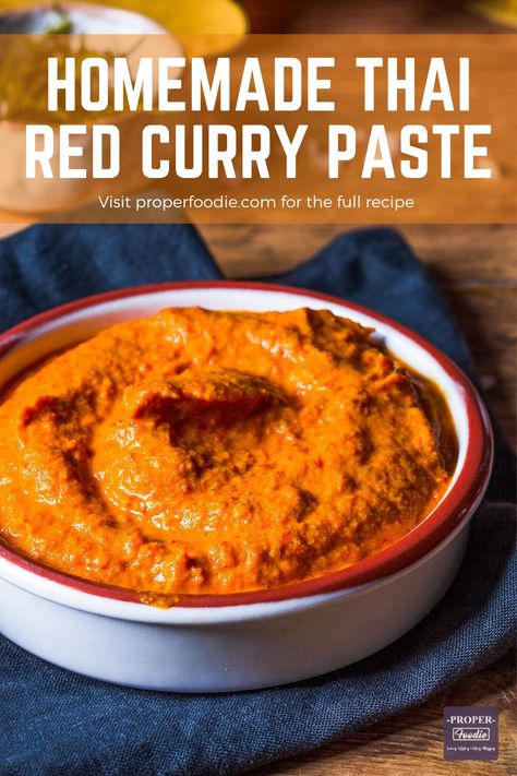 Thai Red Curry Beef Recipe, Best Thai Red Curry Recipe, Thai Red Curry Paste Recipe Vegetarian, Diy Curry Paste, Thai Curry Sauce Recipe, How To Make Curry Paste, Homemade Curry Paste, Homemade Red Curry Paste, Red Thai Curry Recipes