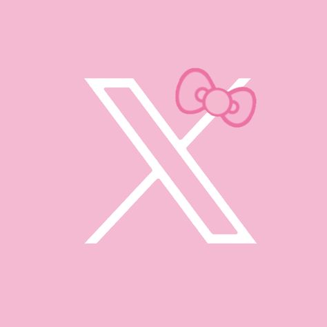 Hello Kitty Twitter Icon, X Icon Twitter, Twitter X Logo, Hello Kitty App Icon Photos, Hello Kitty App Icons Aesthetic, Pink Twitter Icon, Hello Kitty Phone Icons, Hello Kitty Widget Icons, X App Icon