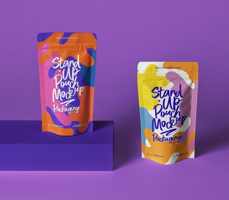 Free Stand Up Pouch Packaging Mockup (PSD) Stand Up Pouch Packaging, Pouch Packaging, Cool Packaging, Box Mockup, Coffee Packaging, Branding Mockups, Creative Packaging, Packaging Mockup, Mockup Templates