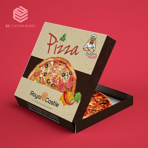 Pizza Box Design Ideas, Pizza Packaging Design, Pizza Box Packaging, Food Delivery Packaging, Pizza Box Design, Pizza Packaging, Friends Cafe, Kids Pizza, Pizza Branding