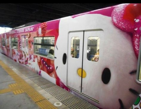 Hello kitty subway| 'The Hello Kitty Shinkansen' located in Japan Hello Kitty House, Cute School Stationary, Nostalgia Core, Nostalgia Aesthetic, Kitty Items, Temu App, Hello Kitty Aesthetic, Kitty Plush, Hello Kitty My Melody