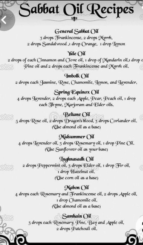 Oils For Spells, Witchy Oils, Intention Oils, Witch Oils, Witch Holidays, Witchcraft Grimoire, Spell Oils, Magick Oil, Hoodoo Oils