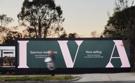 IVA Apartments | Property Marketing Ivanhoe | Assembly Branding Property Branding Design, Apartment Branding, Hoarding Design, Property Branding, Web Design Mobile, Billboard Design, Property Design, Design Practice, Real Estate Branding