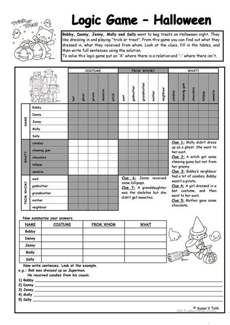 Halloween Esl Printables, Halloween Worksheets Middle School, Halloween Lessons Elementary, Halloween Activities Upper Elementary, Halloween English Activities High School, Halloween Math Activities Middle School, Halloween 5th Grade Activities, Fourth Grade Halloween Activities, Fall Worksheets For 4th Grade