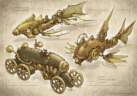 Steampunk Machines, Steampunk Ship, Steampunk Glasses, Steampunk Illustration, Steampunk Vehicle, Steampunk Animals, Steampunk Artwork, Steampunk Airship, Mode Steampunk