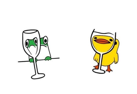 Duck Wine Glass Tattoo, Avocado Tattoo, Wine Glass Tattoo, Chicken Tattoo, Petit Tattoo, Airbrush Tattoo, Couple Tattoo, Bff Tattoos, Doodle Tattoo