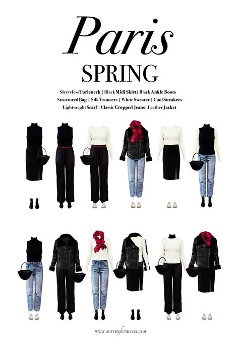 12 Outfits Styled for Paris in the Spring Spring Outfits 23, May Europe Travel Outfits, What To Wear In Spring 2023, Paris Outfits Ideas Spring, Clothes For Paris In Spring, Paris Outfits May 2023, Spring Fashion Europe, Paris Wardrobe Capsule, Spring Outfits Switzerland