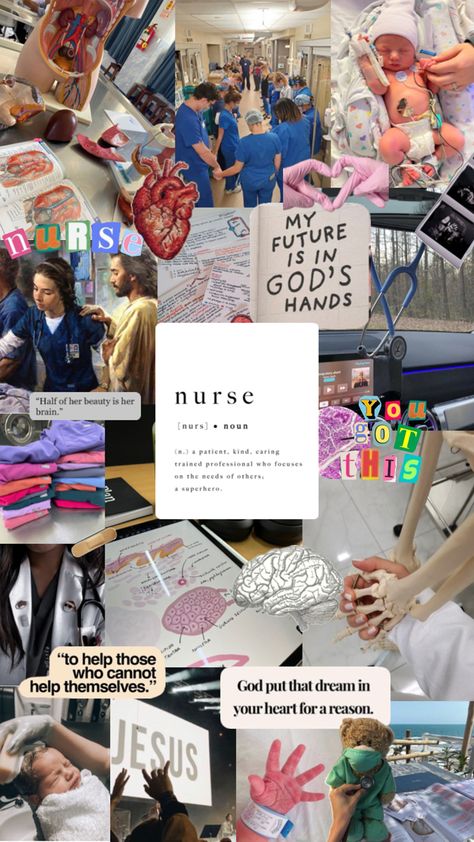 Nursing motivation 🤍🩺 #nursingstudent #nurse #nursewallpaper Motivational Wallpaper Nursing, Nurse Moodboard Aesthetic, Nursing Collage Aesthetic, Nursing Magazine Cover, Pediatric Nursing Aesthetic Wallpaper, Clinical Judgement Model Nursing, Er Nursing Aesthetic, Nurse Screensaver, Medical School Motivation Wallpaper