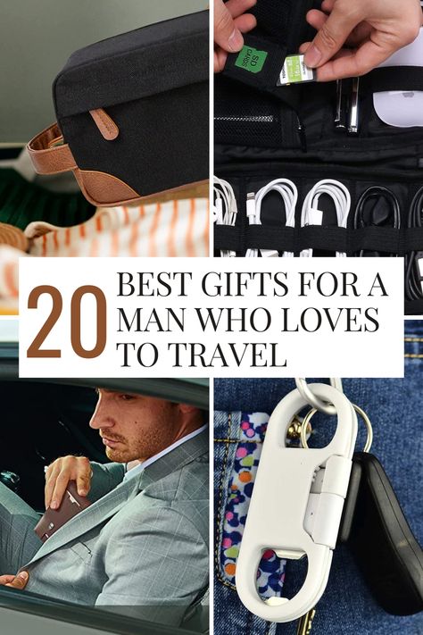 Are you looking for the perfect gift for a man who loves to travel? If so, then you're in luck! We've got some amazing ideas for travel gifts for men that will make his next trip even better. Mens Office Gift Ideas, Gifts For Travelers Men Unique, Gifts For Men That Travel, Boyfriend Travel Gift, Good Gifts For Travelers, Adventure Gifts For Men, Cool Gifts For Men Creative, Travel Gift For Boyfriend, Men’s Travel Essentials