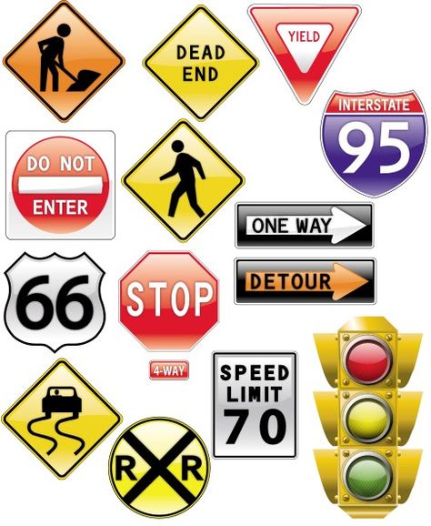 Road Signs Traffic Light [AI File] Mary And Max, Fhe Lessons, Traffic Lights, Family Home Evening, Road Trip With Kids, Traffic Signs, Kids Discover, Black Seed, Family Night