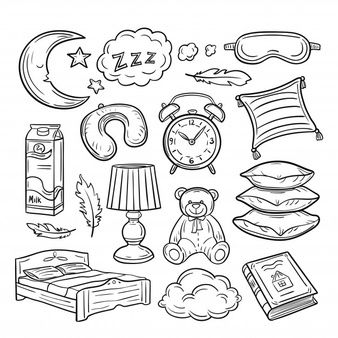 Lettering about sleep and good night | Premium Vector Croquis, Scrapbook Doodles, Couples Scrapbook, Journal Headers, Calendar Doodles, Couples Doodles, Banner Doodle, Deur Sticker, Sleeping Drawing