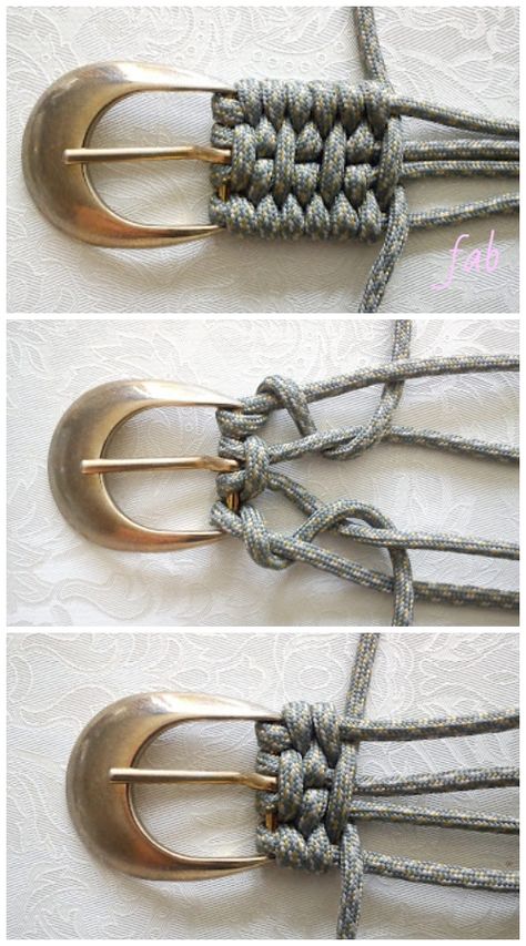 How to Macrame Derweesh Paracord Belt DIY Tutorial Paracord Belt Diy, Pola Jaring, Diy Rucksack, Paracord Belt, How To Macrame, Simpul Makrame, Belt Diy, Paracord Diy, Paracord Tutorial