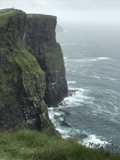 The Cliffs of Moher- Ireland Cliffs By The Sea, The Cliffs Of Moher, Sea Cliff Aesthetic, Tress Of The Emerald Sea Aesthetic, Scottish Cliffs, Cliffs Aesthetic, Edge Of Cliff, Cliff Of Moher, Seaside Cliff