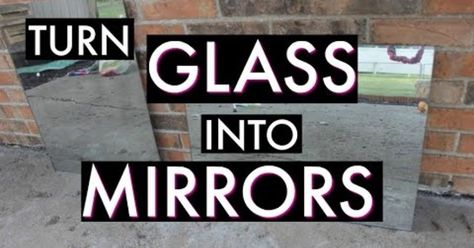 I'm going to show you guys how to turn real glass into a MIRROR.  You are going to need real glass. It can be from a window, coffee table, whatever. Just make s… Mirror Effect Spray Paint, Mirror Spray Paint, How To Paint Glass, Krylon Looking Glass, Looking Glass Spray Paint, Antique Mirror Diy, Spiegel Diy, Mercury Glass Diy, Mirror Paint