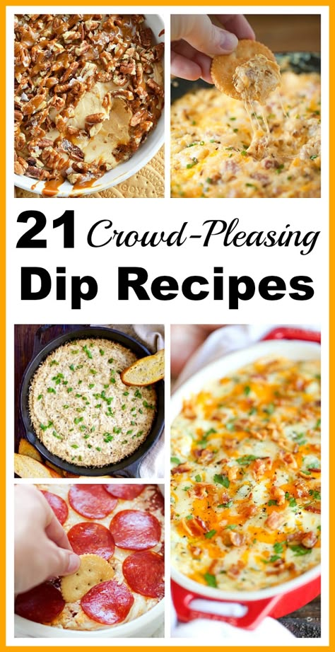 21 Crowd-Pleasing Dip Recipes- Ensure you have a great party by starting it off with one of these crowd-pleasing dip recipes! There are so many to choose from! | appetizers, party food, Super Bowl party, sports party, birthday party #partyfood #appetizers #dips #gamedayfood #acultivatednest Party Appetizer Dips, Best Dip Recipes, Dip Recipes Appetizers, Party Dip Recipes, Meat Lover, Dip Recipes Easy, Superbowl Party Food, Super Bowl Party, Appetizer Bites