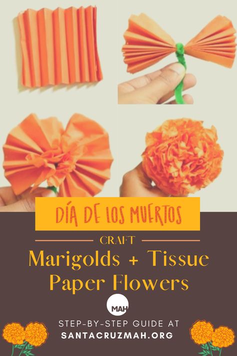 Dia De Los Muertos Crafts Ideas, Dia De Muertos Altar Ideas, Make Tissue Paper Flowers, Dia De Los Muertos Party Ideas, Garland Bedroom, Dia De Los Muertos Decorations Ideas, Mexico Day Of The Dead, Day Of The Dead Party, Halloween Arts And Crafts