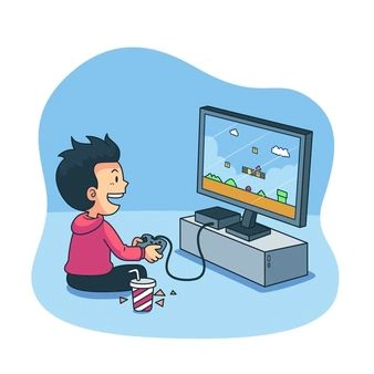 Game console playing game Vectors, Photos and PSD files | Free Download Disney Pop Art, Play Computer Games, Cartoon Paper, Cartoon Video Games, Hobbies For Kids, Isometric Design, Play Game Online, Game Illustration, Game Concept